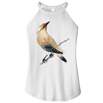 Cedar Waxwing Bird Ornithology Beautiful Songbird Women's Perfect Tri Rocker Tank