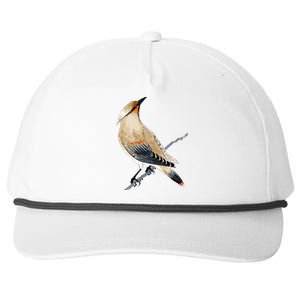 Cedar Waxwing Bird Ornithology Beautiful Songbird Snapback Five-Panel Rope Hat