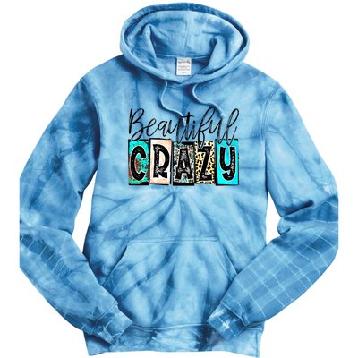 Crazy Women Beautiful Country Music Girl Western Leopard Tie Dye Hoodie