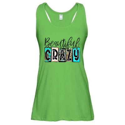 Crazy Women Beautiful Country Music Girl Western Leopard Ladies Essential Flowy Tank