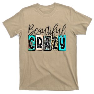 Crazy Women Beautiful Country Music Girl Western Leopard T-Shirt