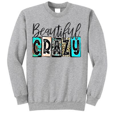 Crazy Women Beautiful Country Music Girl Western Leopard Sweatshirt