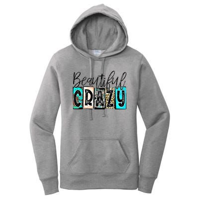 Crazy Women Beautiful Country Music Girl Western Leopard Women's Pullover Hoodie