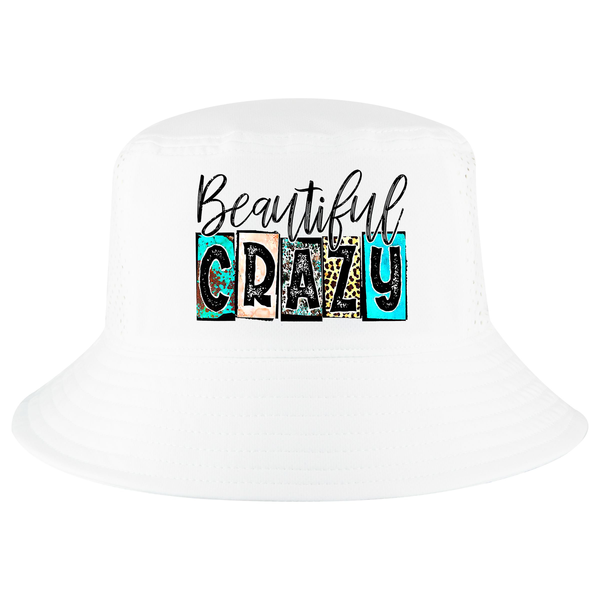 Crazy Women Beautiful Country Music Girl Western Leopard Cool Comfort Performance Bucket Hat