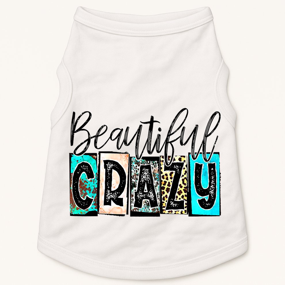 Crazy Women Beautiful Country Music Girl Western Leopard Doggie Tank