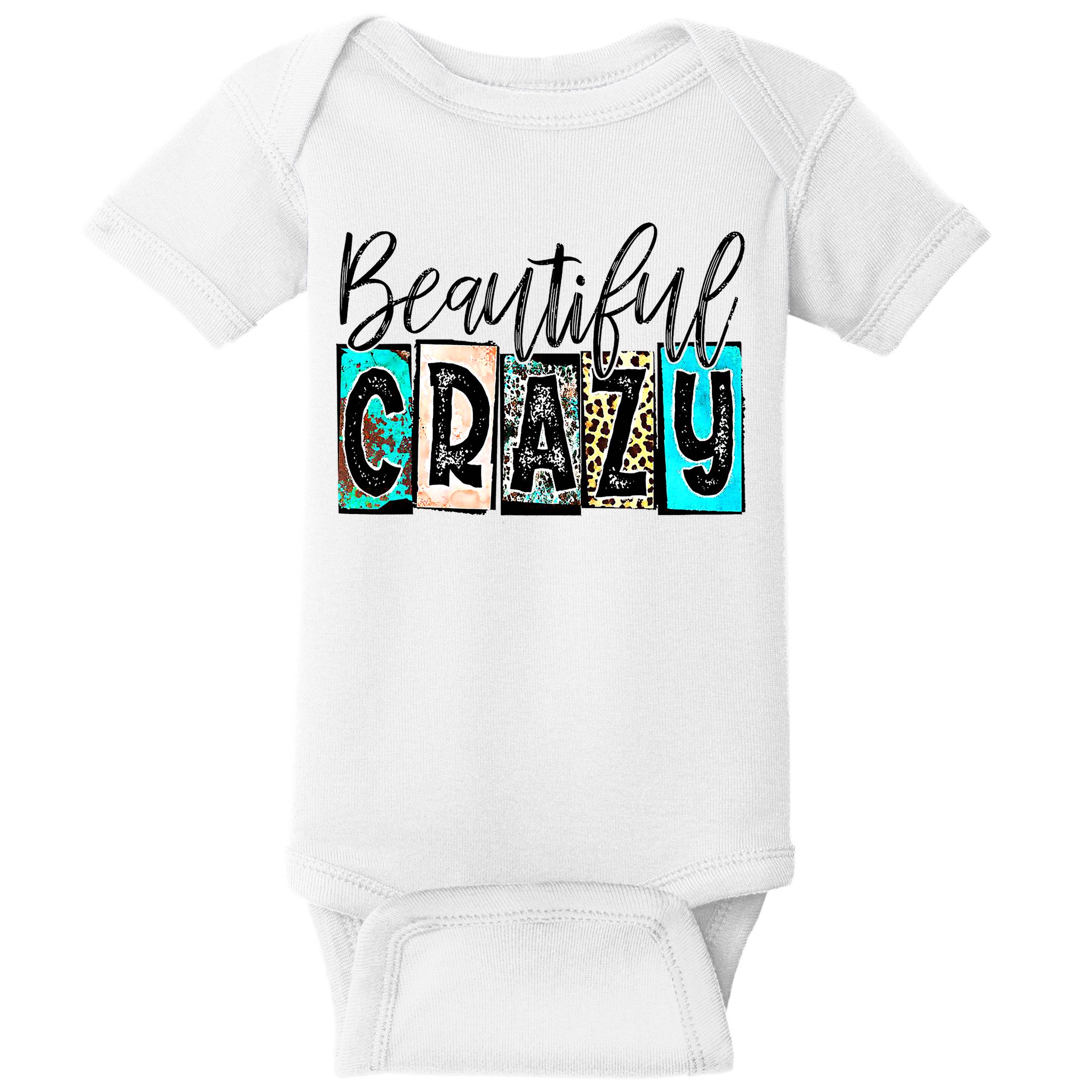 Crazy Women Beautiful Country Music Girl Western Leopard Baby Bodysuit