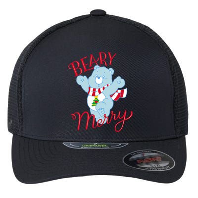 Christmas Wishes Bear Is Beary Merry Flexfit Unipanel Trucker Cap