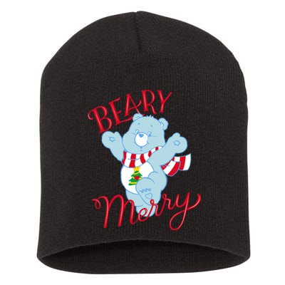 Christmas Wishes Bear Is Beary Merry Short Acrylic Beanie