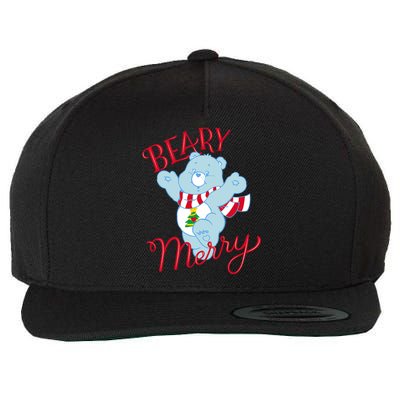 Christmas Wishes Bear Is Beary Merry Wool Snapback Cap