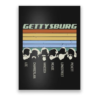Civil Wars Beards Gettysburg Beard Gift Old School Poster