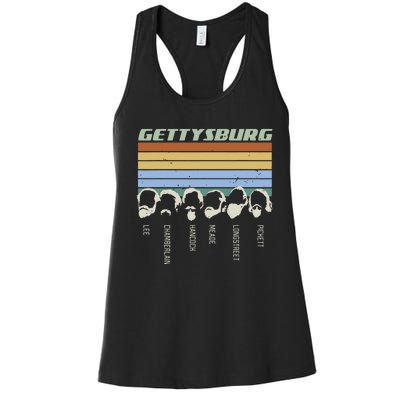 Civil Wars Beards Gettysburg Beard Gift Old School Women's Racerback Tank