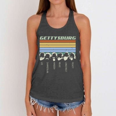 Civil Wars Beards Gettysburg Beard Gift Old School Women's Knotted Racerback Tank