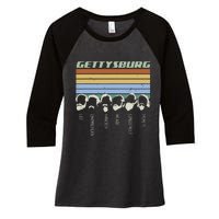 Civil Wars Beards Gettysburg Beard Gift Old School Women's Tri-Blend 3/4-Sleeve Raglan Shirt