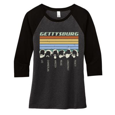 Civil Wars Beards Gettysburg Beard Gift Old School Women's Tri-Blend 3/4-Sleeve Raglan Shirt