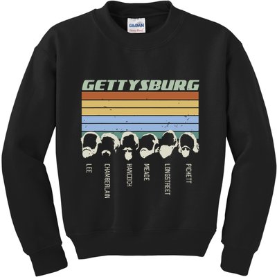 Civil Wars Beards Gettysburg Beard Gift Old School Kids Sweatshirt