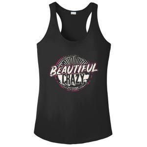 Crazy Women Beautiful Country Music Girl Design Idea Ladies PosiCharge Competitor Racerback Tank