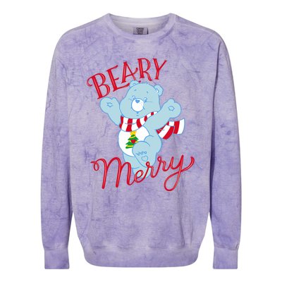 Christmas Wishes Bear Is Beary Merry Colorblast Crewneck Sweatshirt