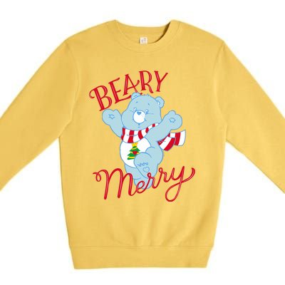 Christmas Wishes Bear Is Beary Merry Premium Crewneck Sweatshirt