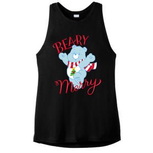 Christmas Wishes Bear Is Beary Merry Ladies PosiCharge Tri-Blend Wicking Tank