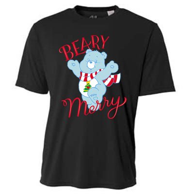 Christmas Wishes Bear Is Beary Merry Cooling Performance Crew T-Shirt