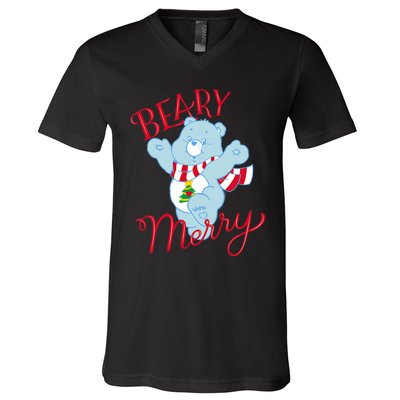 Christmas Wishes Bear Is Beary Merry V-Neck T-Shirt