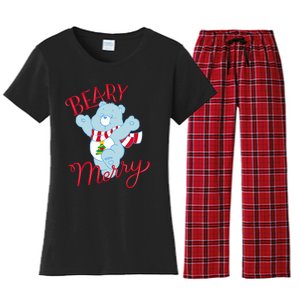 Christmas Wishes Bear Is Beary Merry Women's Flannel Pajama Set