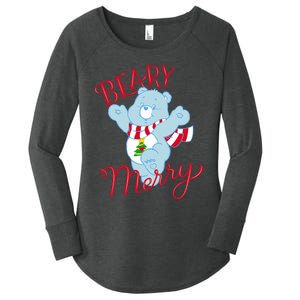 Christmas Wishes Bear Is Beary Merry Women's Perfect Tri Tunic Long Sleeve Shirt