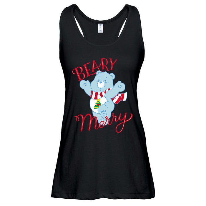 Christmas Wishes Bear Is Beary Merry Ladies Essential Flowy Tank