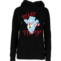 Christmas Wishes Bear Is Beary Merry Womens Funnel Neck Pullover Hood