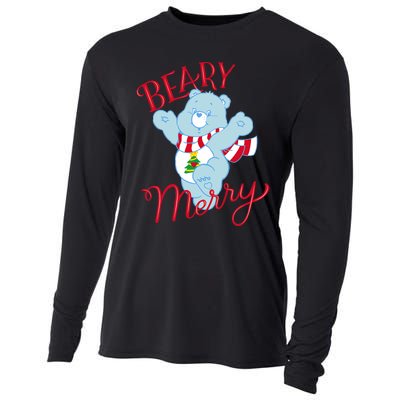 Christmas Wishes Bear Is Beary Merry Cooling Performance Long Sleeve Crew