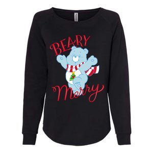 Christmas Wishes Bear Is Beary Merry Womens California Wash Sweatshirt