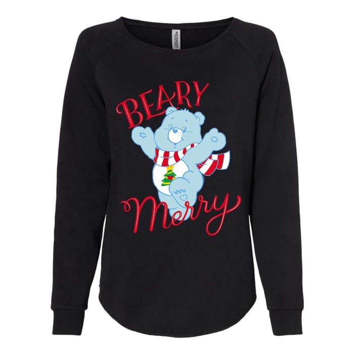 Christmas Wishes Bear Is Beary Merry Womens California Wash Sweatshirt