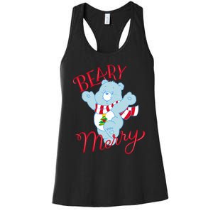 Christmas Wishes Bear Is Beary Merry Women's Racerback Tank