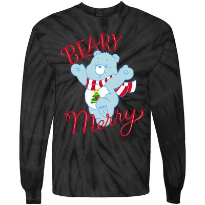 Christmas Wishes Bear Is Beary Merry Tie-Dye Long Sleeve Shirt