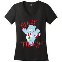 Christmas Wishes Bear Is Beary Merry Women's V-Neck T-Shirt