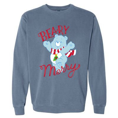 Christmas Wishes Bear Is Beary Merry Garment-Dyed Sweatshirt