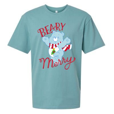 Christmas Wishes Bear Is Beary Merry Sueded Cloud Jersey T-Shirt