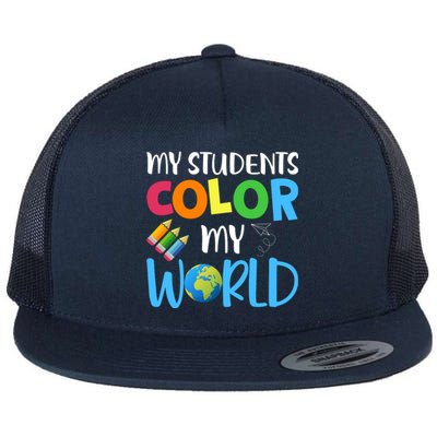 Color World Back To School Flat Bill Trucker Hat