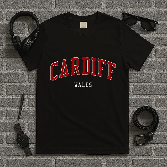 Cardiff Wales College University Style T-Shirt