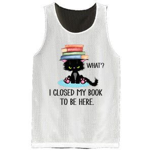 Cat What Cat Books I Closed My Book To Be Here Mesh Reversible Basketball Jersey Tank