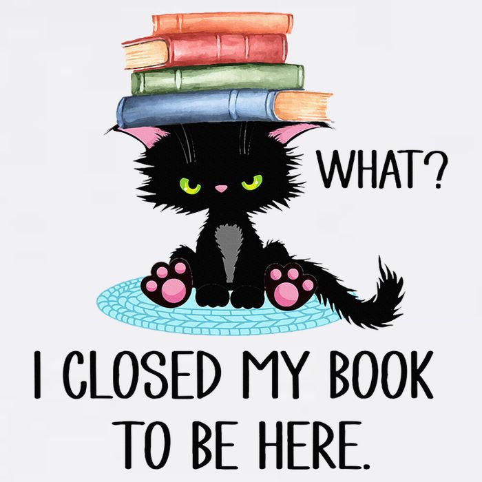 Cat What Cat Books I Closed My Book To Be Here Mousepad