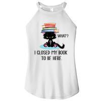 Cat What Cat Books I Closed My Book To Be Here Women's Perfect Tri Rocker Tank