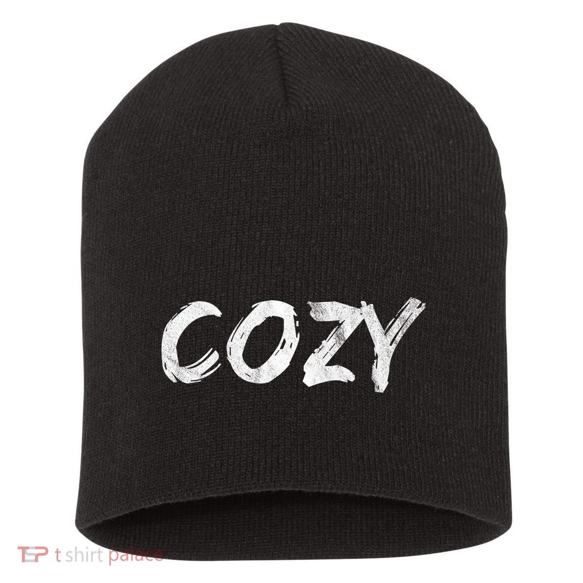 Cozy Word Short Acrylic Beanie