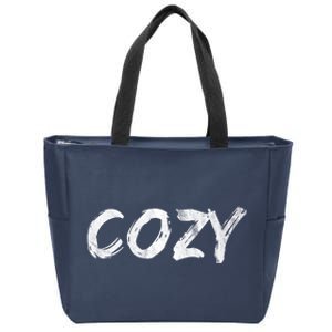 Cozy Word Zip Tote Bag