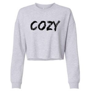 Cozy Word Cropped Pullover Crew