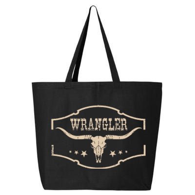 Classic Wranglers Cowhide Bulls Skulls Vintage 25L Jumbo Tote