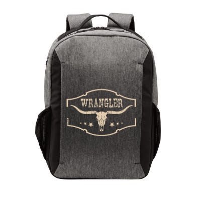 Classic Wranglers Cowhide Bulls Skulls Vintage Vector Backpack