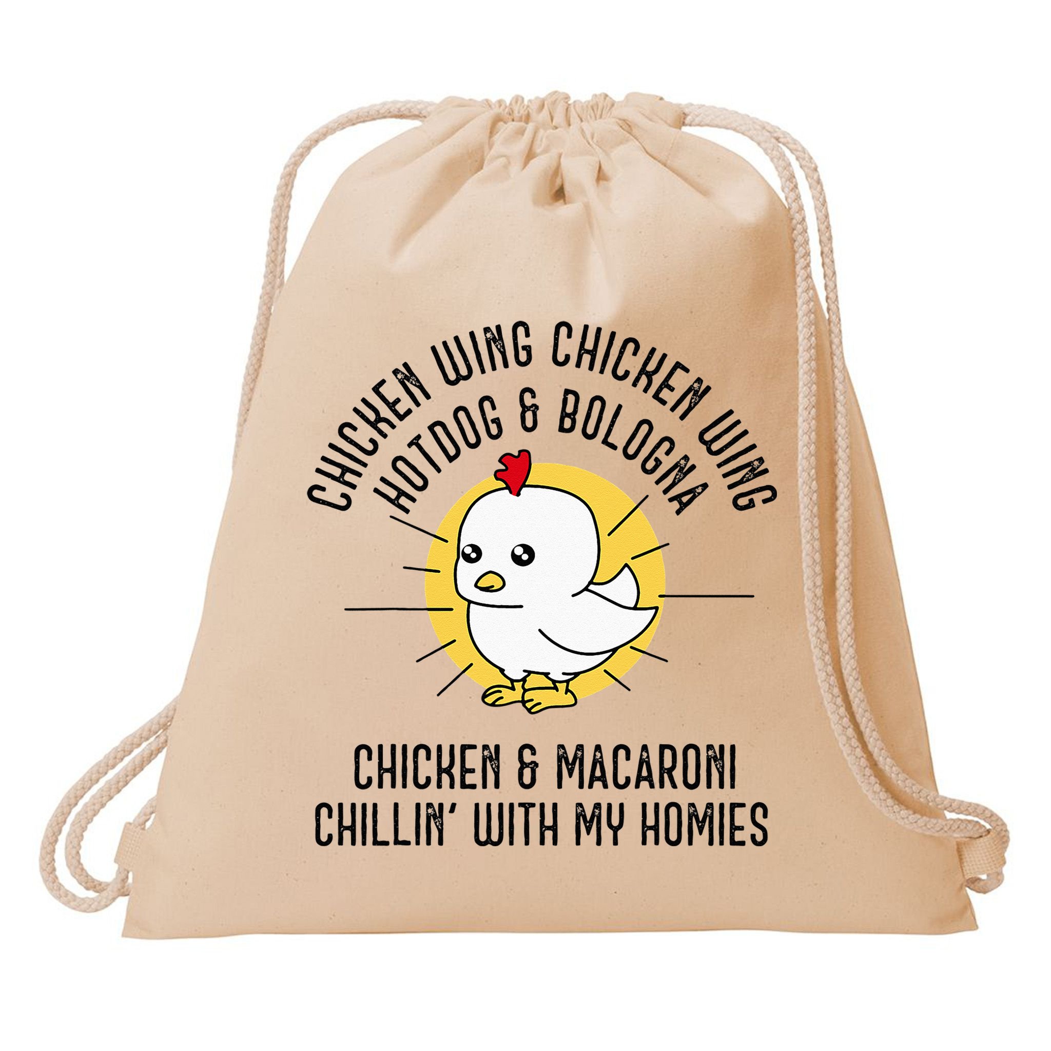 Chicken Wing Chicken Wing Song Lyric Hot Dog Bologna Drawstring Bag