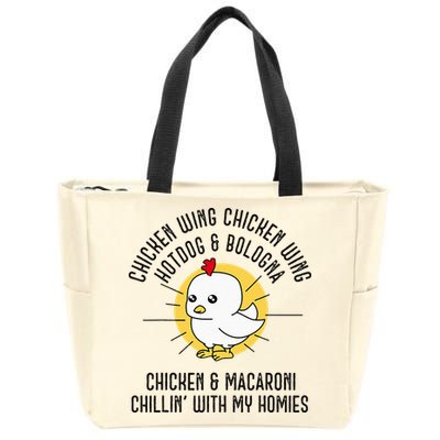 Chicken Wing Chicken Wing Song Lyric Hot Dog Bologna Zip Tote Bag