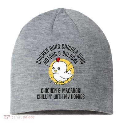Chicken Wing Chicken Wing Song Lyric Hot Dog Bologna Sustainable Beanie